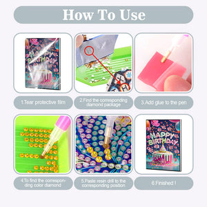 2pcs 50-Page A5 Size Diamond Painting Notebook for Adults Holiday Birthday Gift