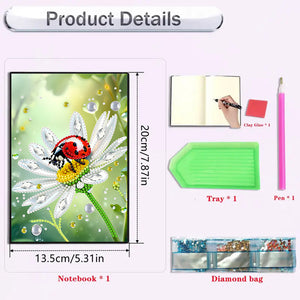 2pcs 50-Page A5 Size Diamond Painting Notebook for Adults Holiday Birthday Gift