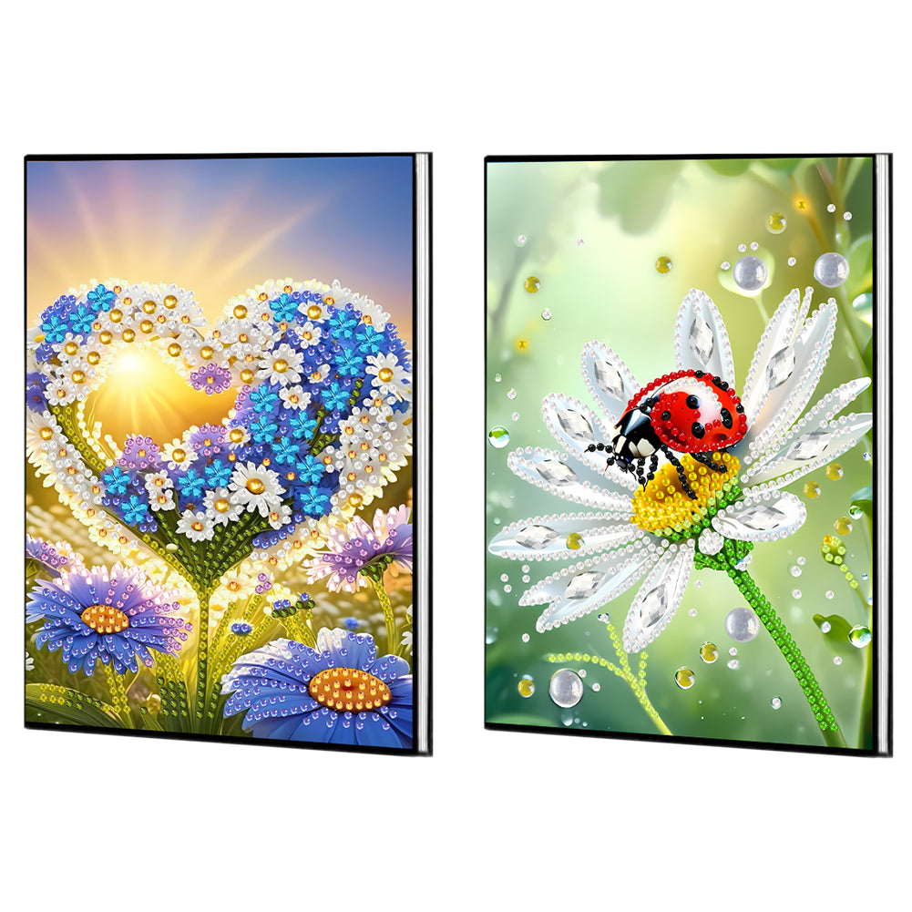 2pcs 50-Page A5 Size Diamond Painting Notebook for Adults Holiday Birthday Gift