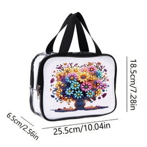 DIY Diamond Art Rhinestone Makeup Bag Crystal Transparent PVC Storage Pack Gift