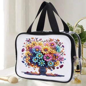 DIY Diamond Art Rhinestone Makeup Bag Crystal Transparent PVC Storage Pack Gift
