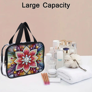 DIY Diamond Art Rhinestone Makeup Bag Crystal Transparent PVC Storage Pack Gift
