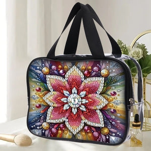 DIY Diamond Art Rhinestone Makeup Bag Crystal Transparent PVC Storage Pack Gift