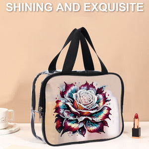 DIY Diamond Art Rhinestone Makeup Bag Crystal Transparent PVC Storage Pack Gift