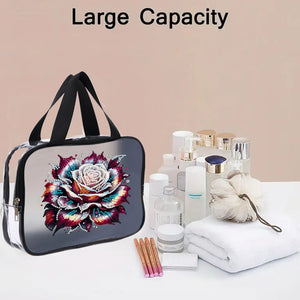 DIY Diamond Art Rhinestone Makeup Bag Crystal Transparent PVC Storage Pack Gift