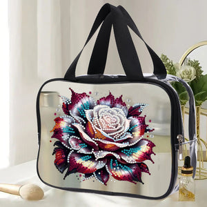 DIY Diamond Art Rhinestone Makeup Bag Crystal Transparent PVC Storage Pack Gift
