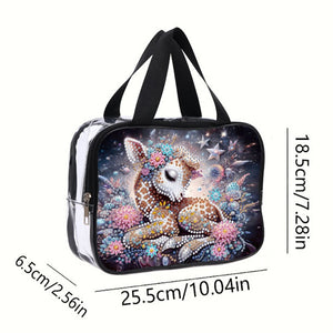 DIY Diamond Art Rhinestone Makeup Bag Crystal Transparent PVC Storage Pack Gift