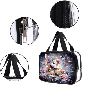 DIY Diamond Art Rhinestone Makeup Bag Crystal Transparent PVC Storage Pack Gift