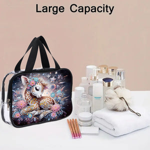 DIY Diamond Art Rhinestone Makeup Bag Crystal Transparent PVC Storage Pack Gift