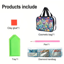 Load image into Gallery viewer, DIY Diamond Art Rhinestone Makeup Bag Crystal Transparent PVC Storage Pack Gift
