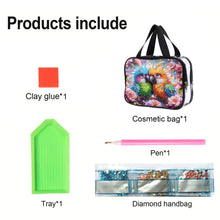 Load image into Gallery viewer, DIY Diamond Art Rhinestone Makeup Bag Crystal Transparent PVC Storage Pack Gift
