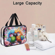 Load image into Gallery viewer, DIY Diamond Art Rhinestone Makeup Bag Crystal Transparent PVC Storage Pack Gift
