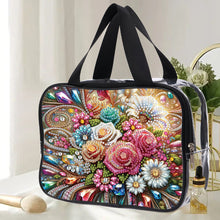 Load image into Gallery viewer, DIY Diamond Art Rhinestone Makeup Bag Crystal Transparent PVC Storage Pack Gift
