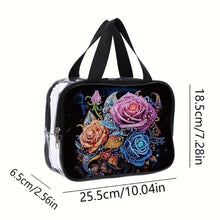 Load image into Gallery viewer, DIY Diamond Art Rhinestone Makeup Bag Crystal Transparent PVC Storage Pack Gift
