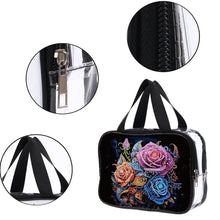 Load image into Gallery viewer, DIY Diamond Art Rhinestone Makeup Bag Crystal Transparent PVC Storage Pack Gift

