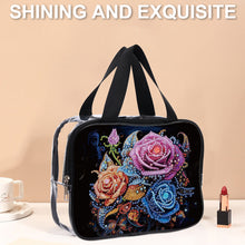 Load image into Gallery viewer, DIY Diamond Art Rhinestone Makeup Bag Crystal Transparent PVC Storage Pack Gift
