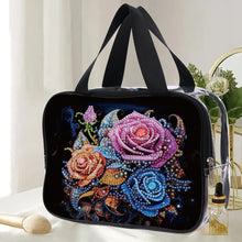 Load image into Gallery viewer, DIY Diamond Art Rhinestone Makeup Bag Crystal Transparent PVC Storage Pack Gift

