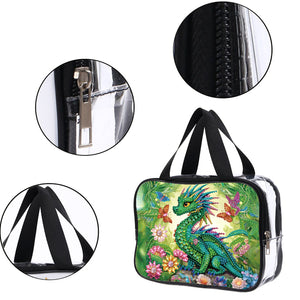 DIY Diamond Art Rhinestone Makeup Bag Crystal Transparent PVC Storage Pack Gift