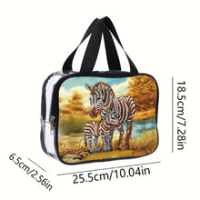 Load image into Gallery viewer, DIY Diamond Art Rhinestone Makeup Bag Crystal Transparent PVC Storage Pack Gift
