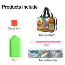 Load image into Gallery viewer, DIY Diamond Art Rhinestone Makeup Bag Crystal Transparent PVC Storage Pack Gift

