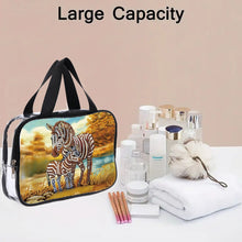 Load image into Gallery viewer, DIY Diamond Art Rhinestone Makeup Bag Crystal Transparent PVC Storage Pack Gift
