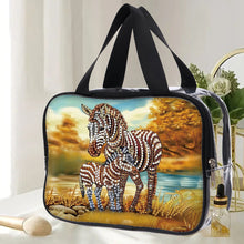 Load image into Gallery viewer, DIY Diamond Art Rhinestone Makeup Bag Crystal Transparent PVC Storage Pack Gift
