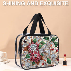 DIY Diamond Art Rhinestone Makeup Bag Crystal Transparent PVC Storage Pack Gift