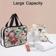 Load image into Gallery viewer, DIY Diamond Art Rhinestone Makeup Bag Crystal Transparent PVC Storage Pack Gift
