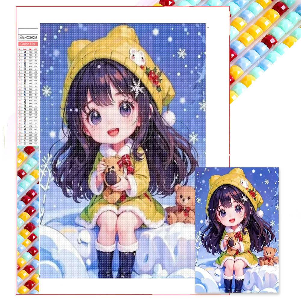 Girl 40*60CM(Picture) Full Square Drill Diamond Painting
