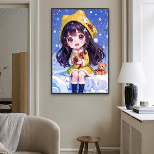 Girl 40*60CM(Picture) Full Square Drill Diamond Painting