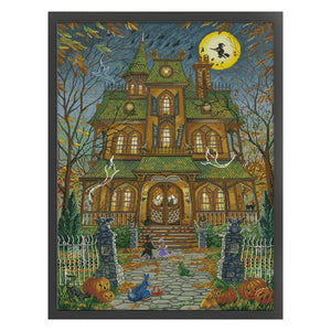 Autumn Halloween castle - 60*80CM 14CT Stamped Cross Stitch Egyptian cotton£¨Fairy Brand£©