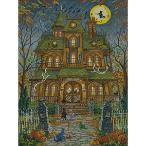 Autumn Halloween castle - 60*80CM 14CT Stamped Cross Stitch Egyptian cotton（Fairy Brand）