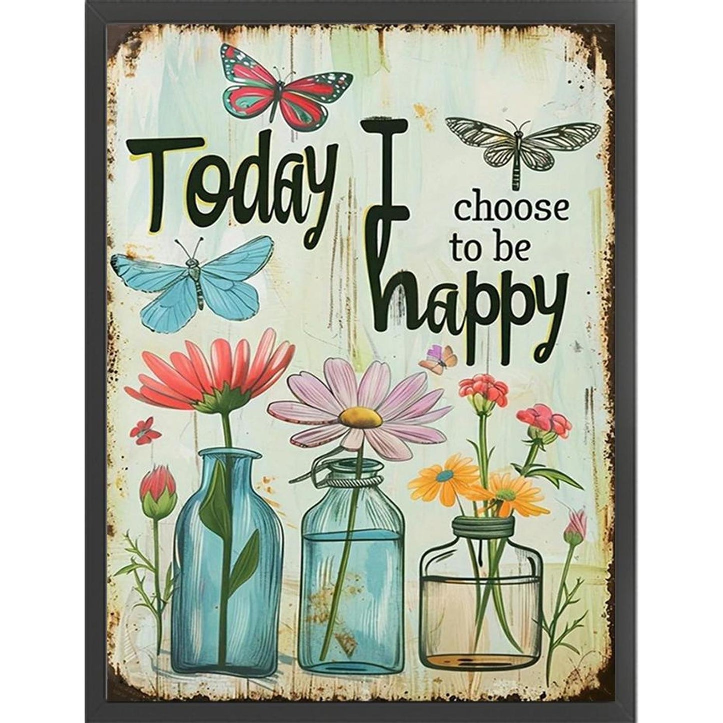 Fresh Flower Calligraphy And Painting - Full 14CT Stamped Cross Stitch 30x40CM - Huacan