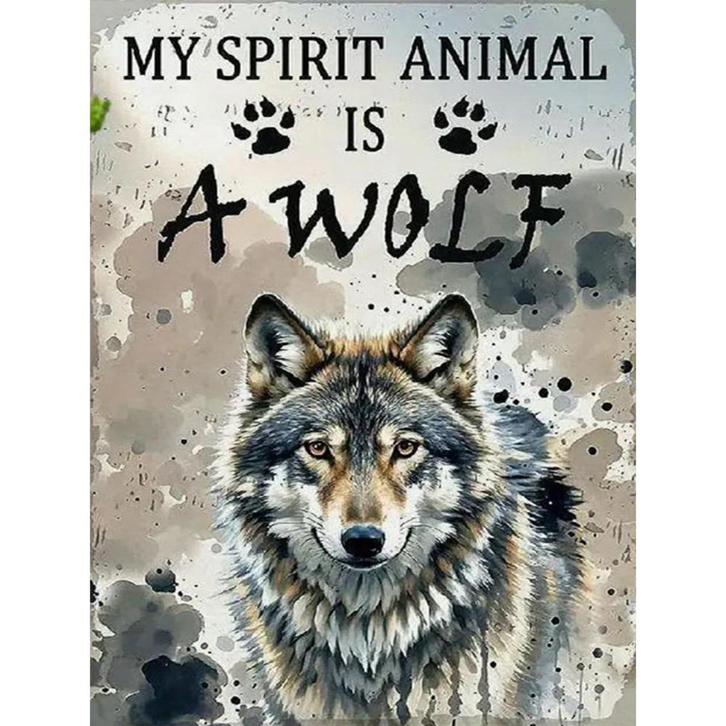 Wolf - Full 14CT Stamped Cross Stitch 30x40CM - Huacan