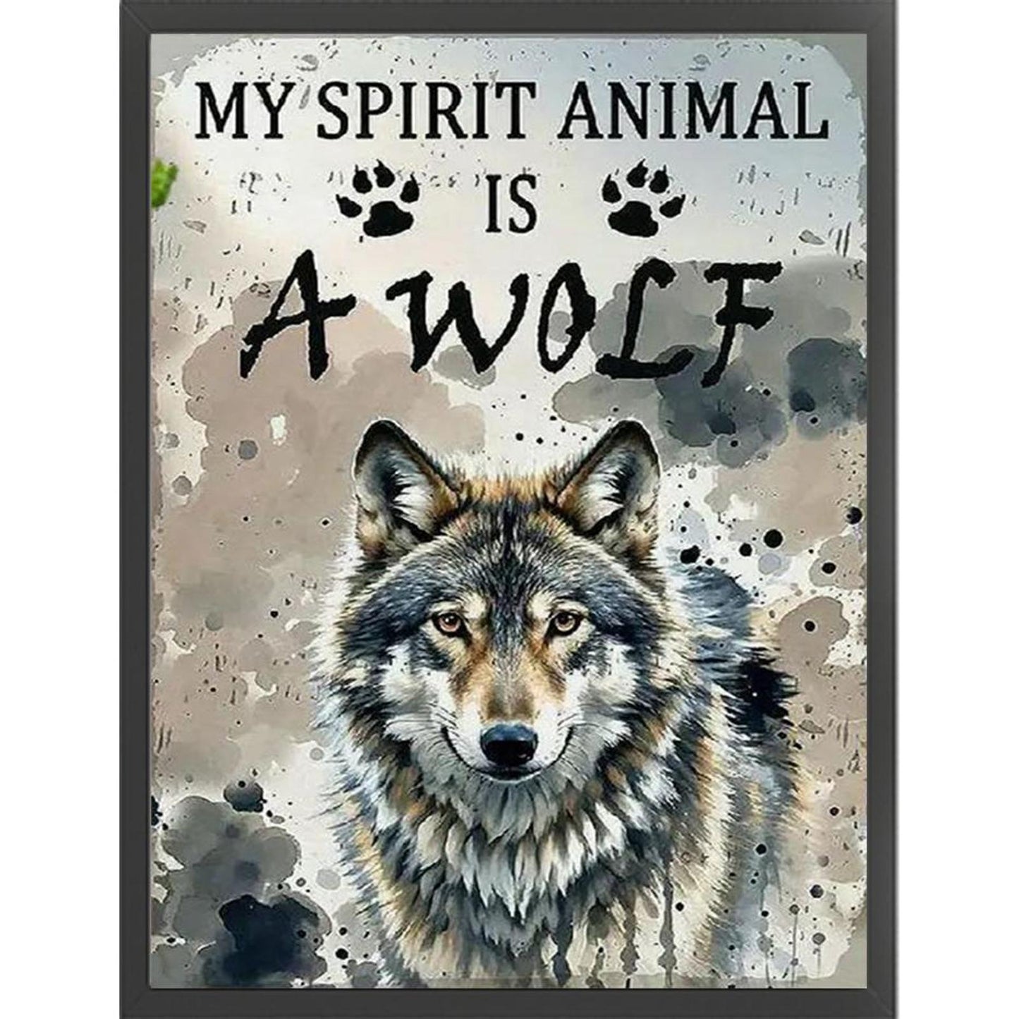 Wolf - Full 14CT Stamped Cross Stitch 30x40CM - Huacan