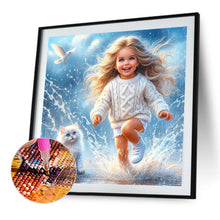 Load image into Gallery viewer, Cat And Child 40*40CM(Canvas) Full Round Drill Diamond Painting
