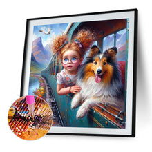 Load image into Gallery viewer, Dog And Child 40*40CM(Canvas) Full Round Drill Diamond Painting
