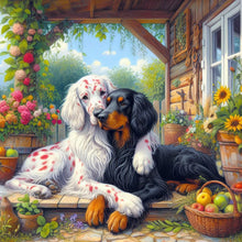 Load image into Gallery viewer, Two Dogs 40*40CM(Canvas) Full Round Drill Diamond Painting
