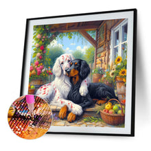 Load image into Gallery viewer, Two Dogs 40*40CM(Canvas) Full Round Drill Diamond Painting

