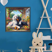 Load image into Gallery viewer, Two Dogs 40*40CM(Canvas) Full Round Drill Diamond Painting
