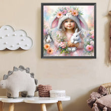 Load image into Gallery viewer, Bunny And Little Girl 40*40CM(Canvas) Full Round Drill Diamond Painting
