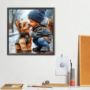 Cute Child 40*40CM(Canvas) Full Round Drill Diamond Painting