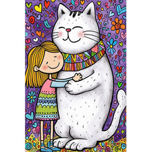 Load image into Gallery viewer, White Cat 40*60CM(Canvas) Full Round Drill Diamond Painting
