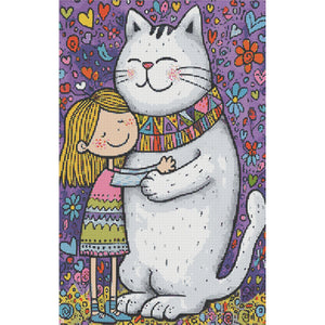 White Cat 40*60CM(Canvas) Full Round Drill Diamond Painting