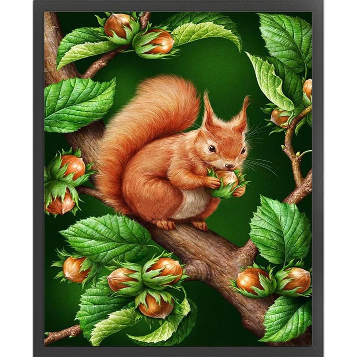 Squirrel On Branch - Full 11CT Stamped Cross Stitch 40x50CM - Huacan