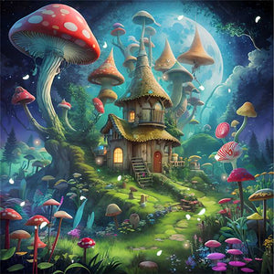 Mushroom Cottage - 40*40CM 16CT Stamped Cross Stitch