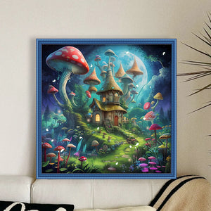 Mushroom Cottage - 40*40CM 16CT Stamped Cross Stitch