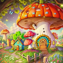 Load image into Gallery viewer, Mushroom Cottage - 40*40CM 16CT Stamped Cross Stitch
