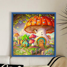 Load image into Gallery viewer, Mushroom Cottage - 40*40CM 16CT Stamped Cross Stitch
