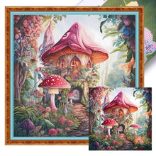 Load image into Gallery viewer, Mushroom Cottage - 40*40CM 16CT Stamped Cross Stitch
